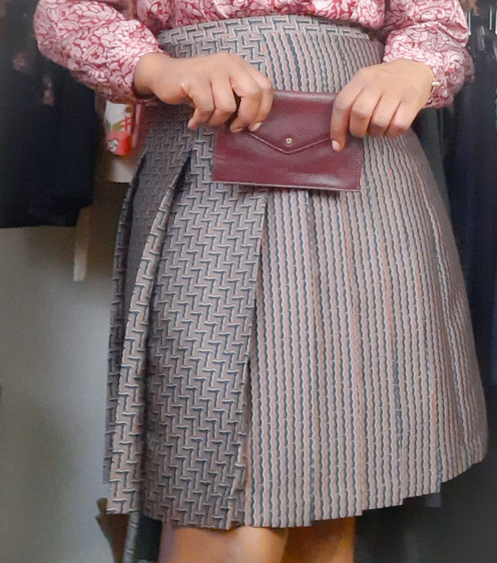 Diane von Furstenberg Ava Khaki Brown Skirt sz. 12
