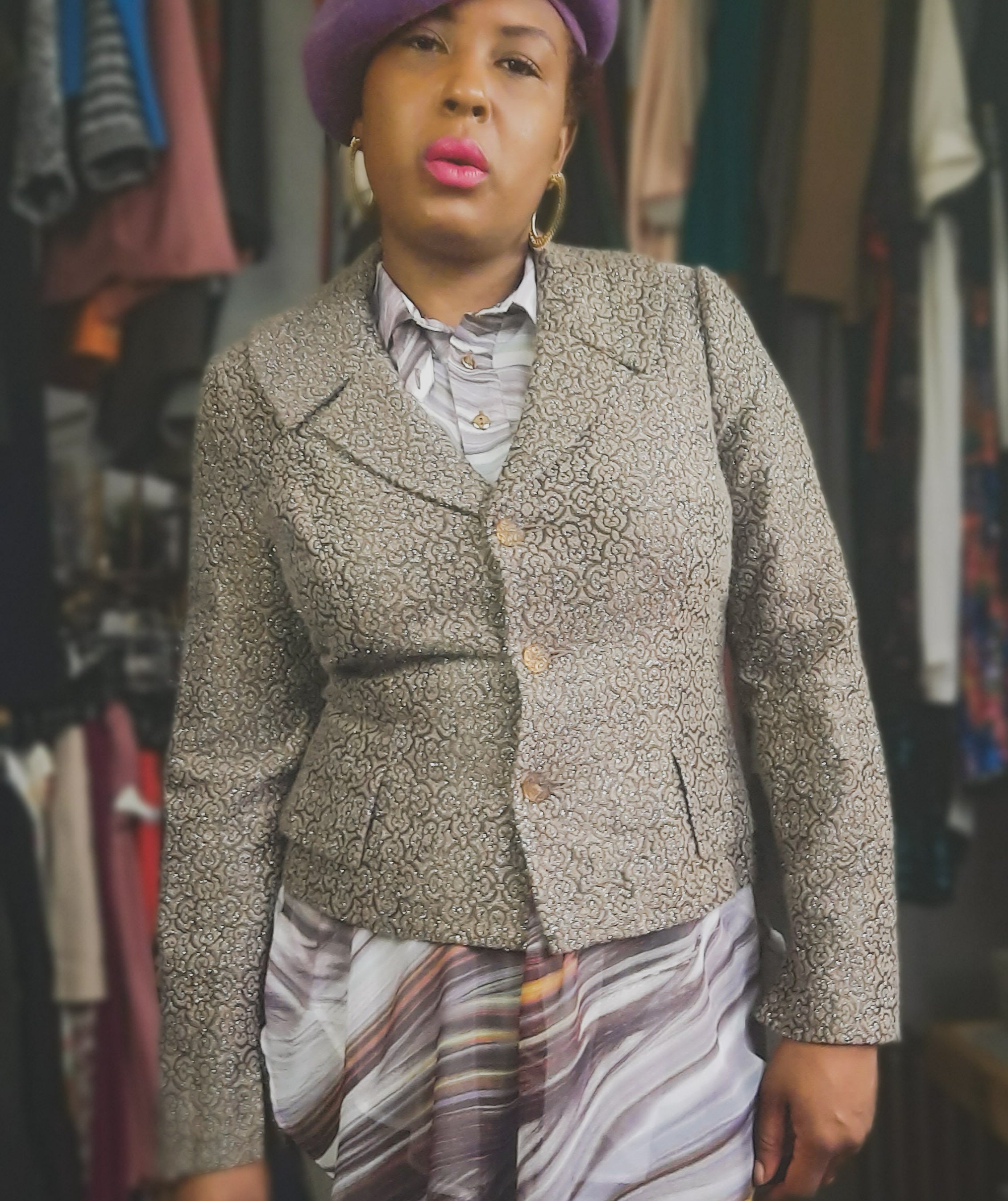 Carmen Marc Valvo Brocade Blazer Size 14