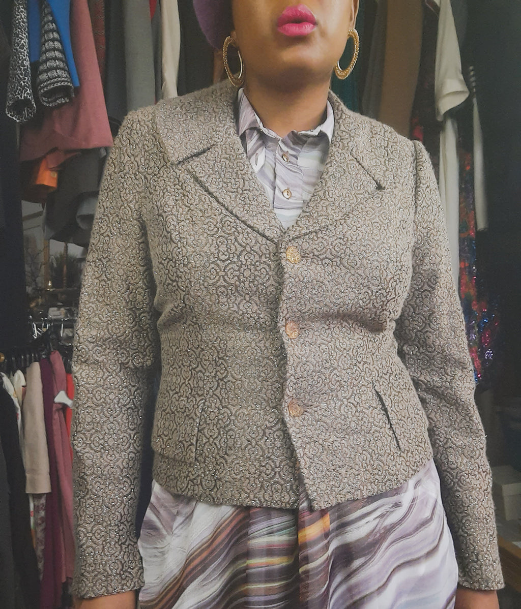 Carmen Marc Valvo Brocade Blazer Size 14