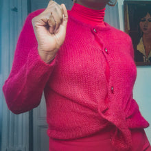 Load image into Gallery viewer, Sisley Paris Vintage Mohair Open Knit Cardigan Circa 1960s size S
