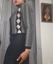 Load image into Gallery viewer, Reversible Metallic Knit Cardigan Size

