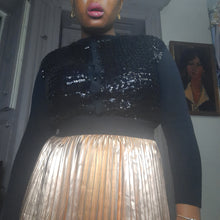 Load image into Gallery viewer, Fashioned by Glen Lea Vintage Black Sequin Cardigan sz. xs
