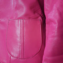 Load image into Gallery viewer, Pink Leather Blazer Jacket Size M
