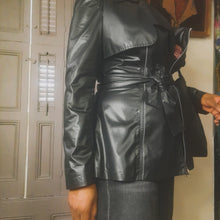 Load image into Gallery viewer, OMO Norma Kamali Crop Trench Coat Size M