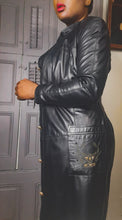 Load image into Gallery viewer, Leather Craft Coat Dress size 4
