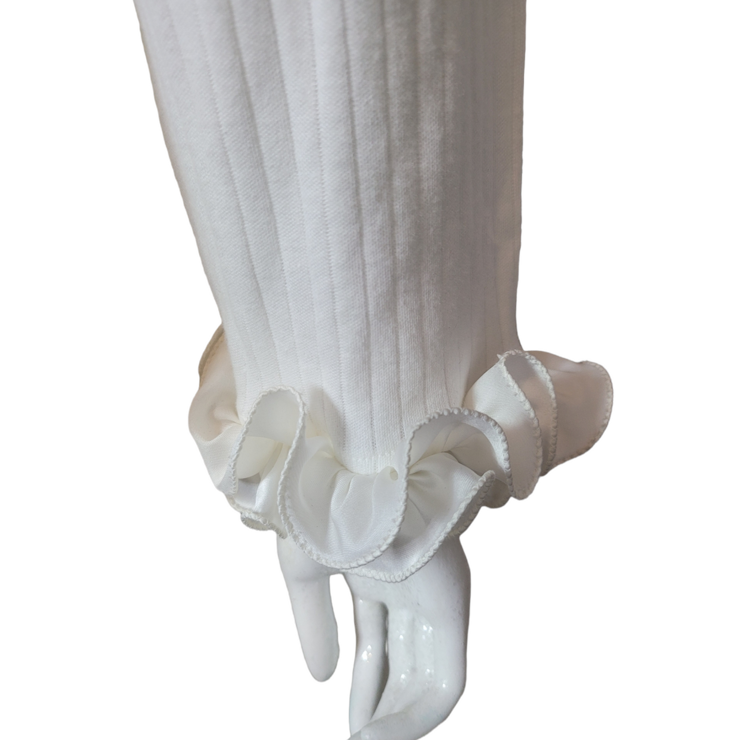 Maria Scotto Ribbed Ruffled Robe Dress Size M/L