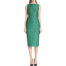 Load image into Gallery viewer, Brandon Maxwell_ Dresses_Preowned_Designer_Dresses_Green Leopard Print Sheath Dress_Melania Trump
