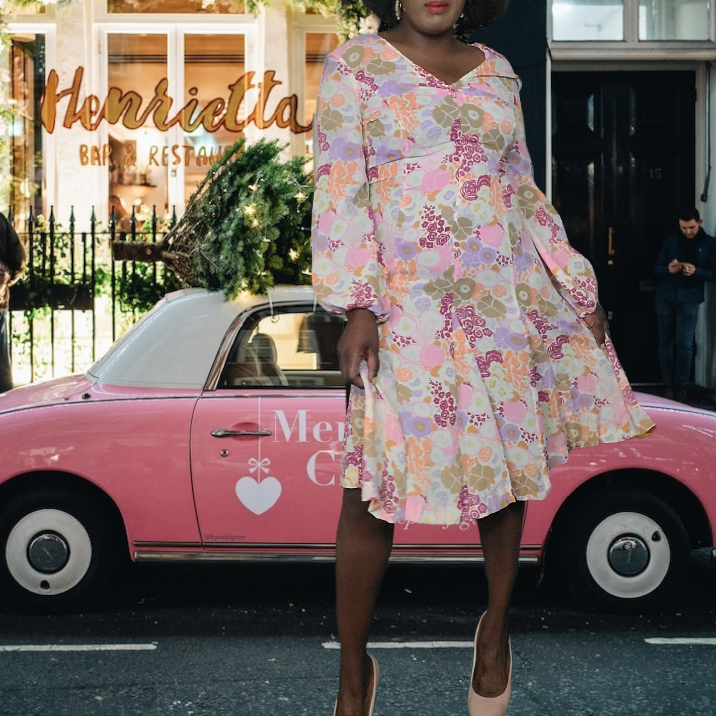 70s Floral Print Dress