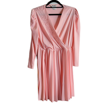 Load image into Gallery viewer, 70s Pink Cocktail Mini Dress With Pleats Size M
