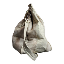 Load image into Gallery viewer, Vintage Leather and Canvas Drawstring Bucket Bag
