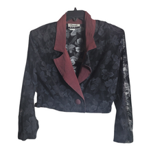 Load image into Gallery viewer, TDF! 90s Vintage Marnie West Black Crop Lace Jacket
