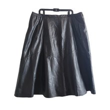 Load image into Gallery viewer, 80s Vintage Black Leather Skirt Size XXL
