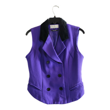 Load image into Gallery viewer, Vintage Purple Wool Vest,Petite Sophisticate &amp; Co
