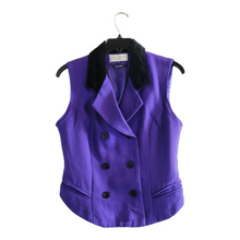 Load image into Gallery viewer, Vintage Purple Wool Vest,Petite Sophisticate &amp; Co