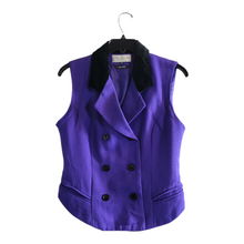 Load image into Gallery viewer, Vintage Purple Wool Vest,Petite Sophisticate &amp; Co
