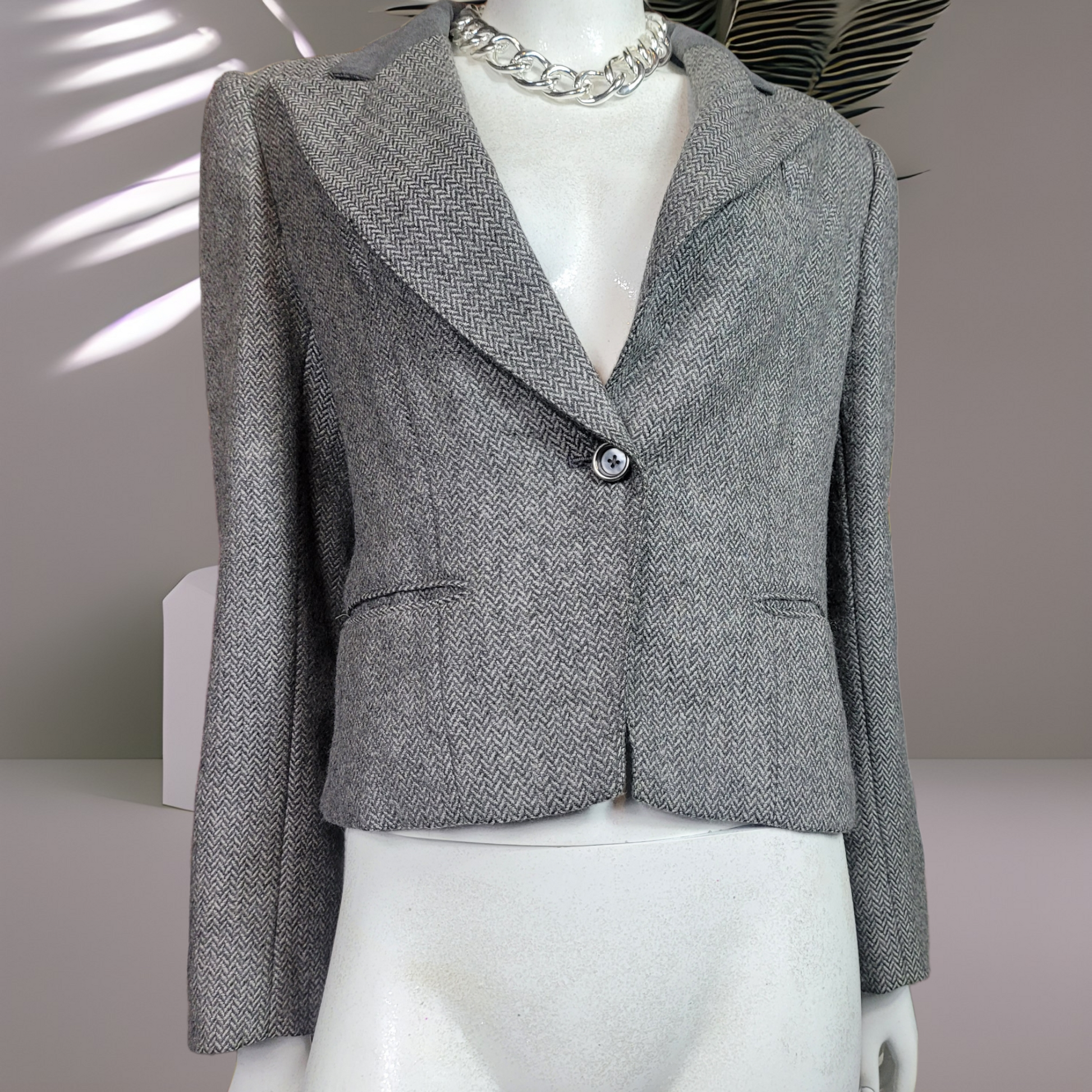 Vintage Blazers-90s Fashion-Molasani Tweed Blazer- Lucille Golden Vintage