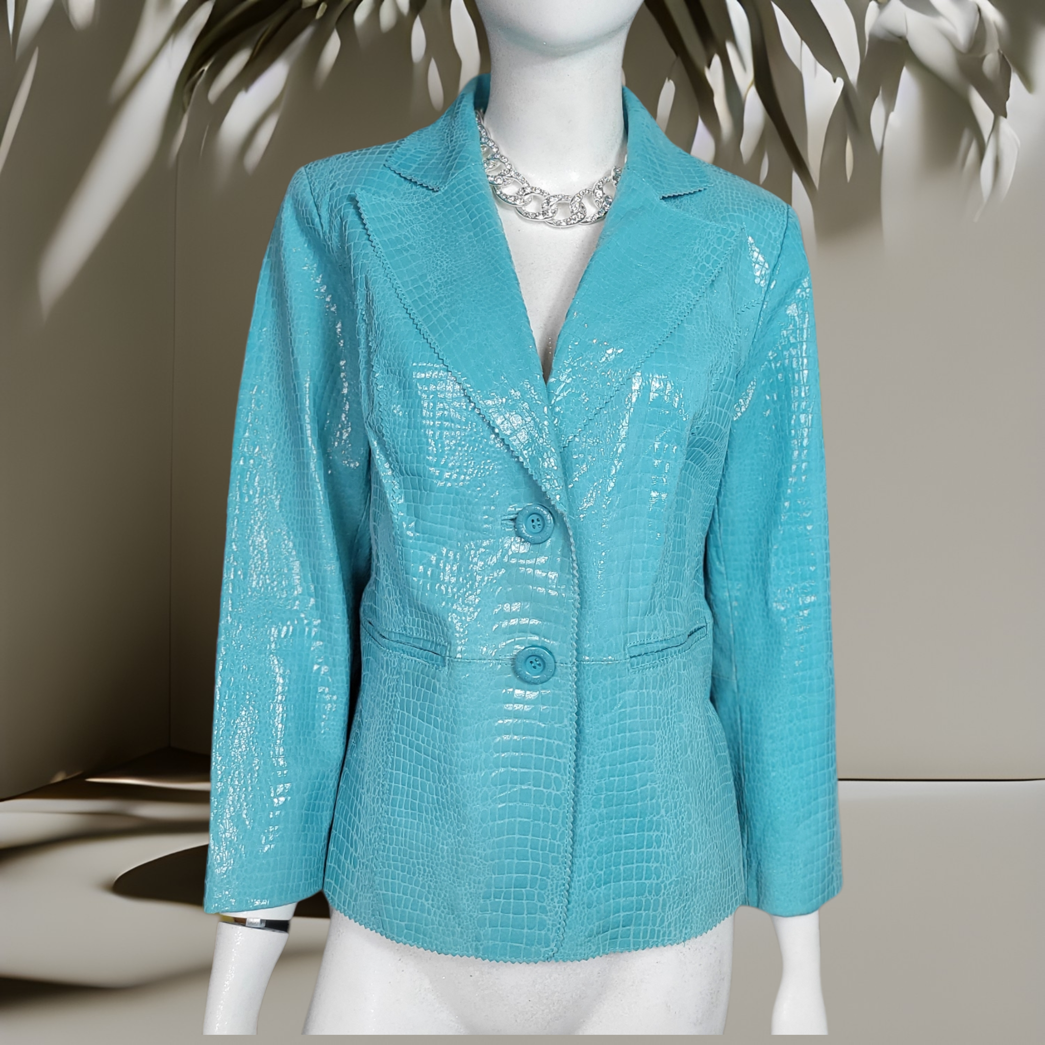 90s Vintage Leather Blazer Bradley Bayou