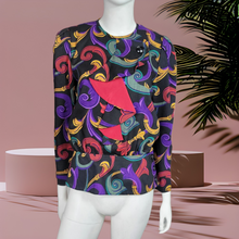 Load image into Gallery viewer, 80s Vintage Wool Shirts Richard Warren Printed Peplum Top Size 6
