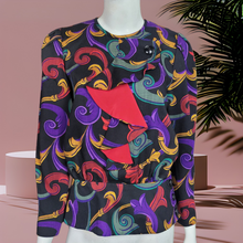 Load image into Gallery viewer, 80s Vintage Wool Shirts Richard Warren Printed Peplum Top Size 6
