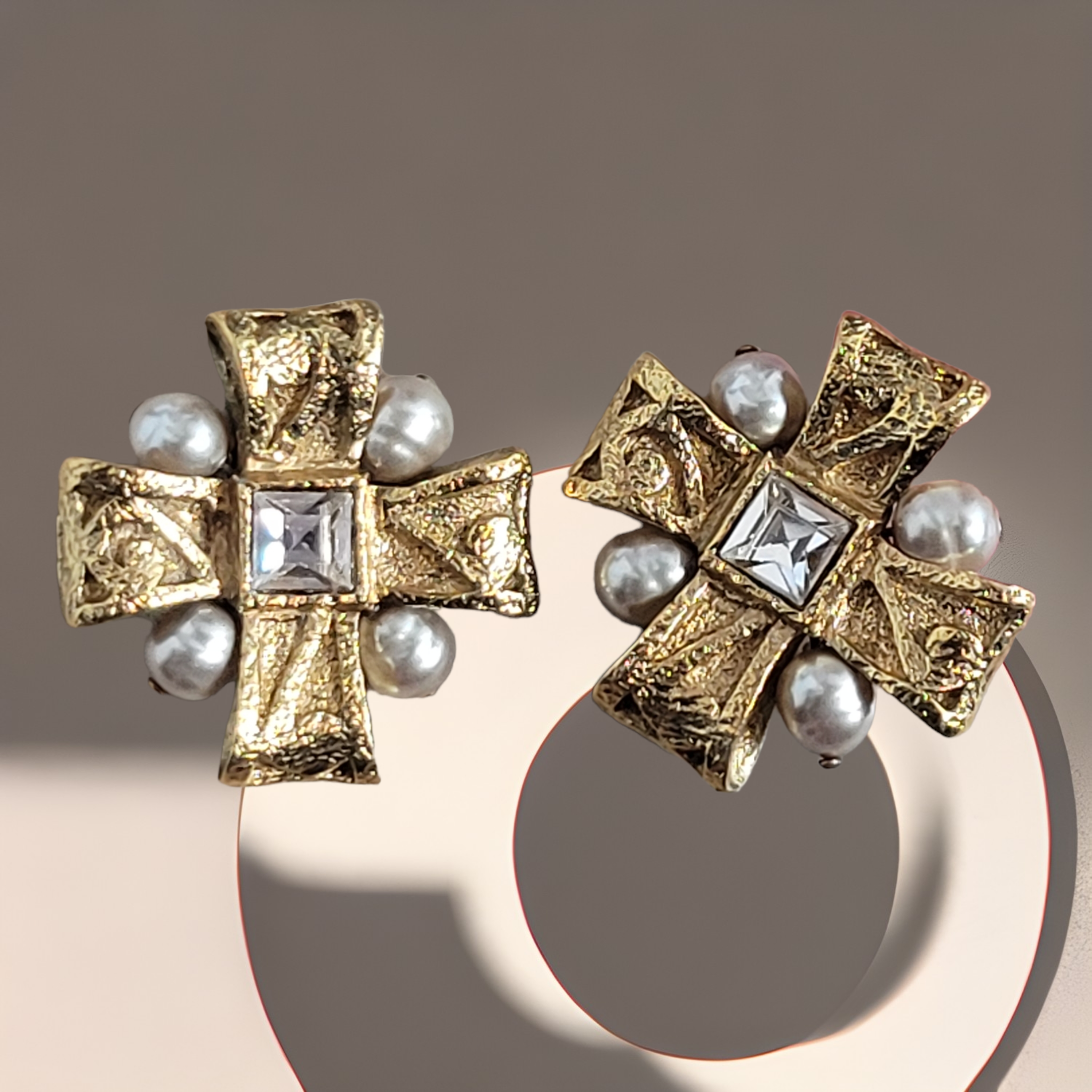 80s Vintage Clip-On Earrings Christian Lacroix