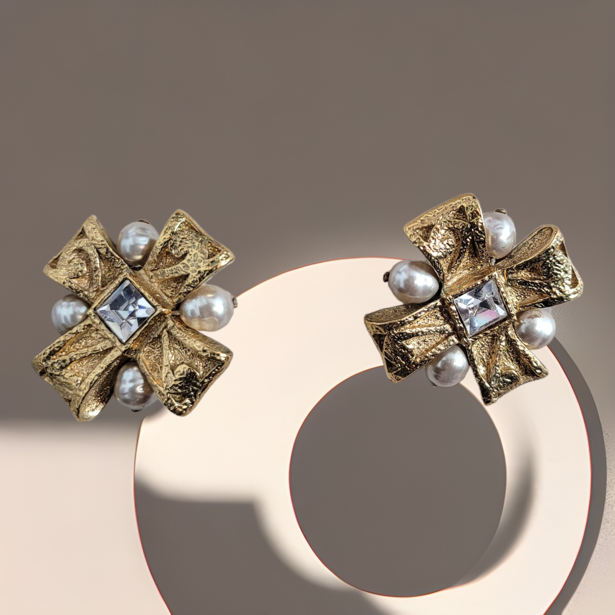 80s Vintage Clip-On Earrings Christian Lacroix