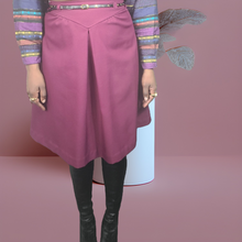 Load image into Gallery viewer, 70s Yolk Skirt, Highwaist A Line Skirt
