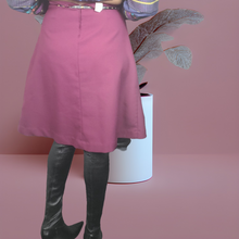 Load image into Gallery viewer, 70s Yolk Skirt, Highwaist A Line Skirt
