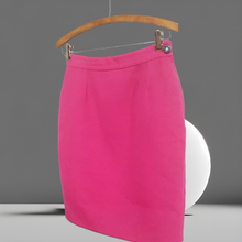 Load image into Gallery viewer, 90s Hot Pink Vintage Gianfranco Ferre Hot Pink Wool Pencil Skirt size S
