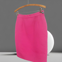 Load image into Gallery viewer, 90s Hot Pink Vintage Gianfranco Ferre Hot Pink Wool Pencil Skirt size S