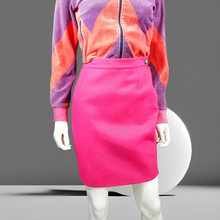 Load image into Gallery viewer, 90s Hot Pink Vintage Gianfranco Ferre Hot Pink Wool Pencil Skirt size S
