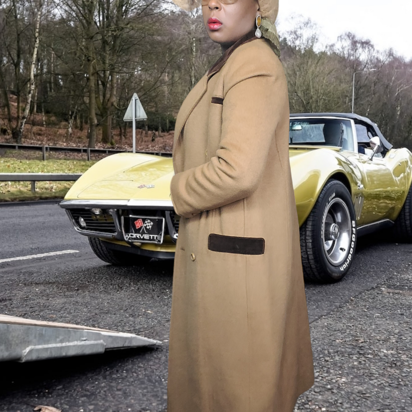 1960s Vintage Valentino Boutique Camel Hair Coat Size Large