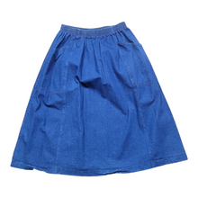 Load image into Gallery viewer, 70s Vintage G.O.B. Clothing Company Pleated Denim Skirt XL
