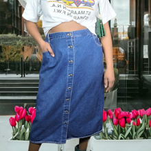 Load image into Gallery viewer, VINTAGE MAXI SKIRTS DENIM LUCILLE GOLDEN VINTAGE
