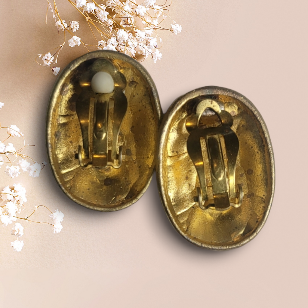 80s Vintage Leopard Clip-On Earrings