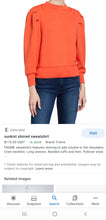 Load image into Gallery viewer, Frame Shirred Puff Sleeve Sweatshirt in Sunkist Size XL
