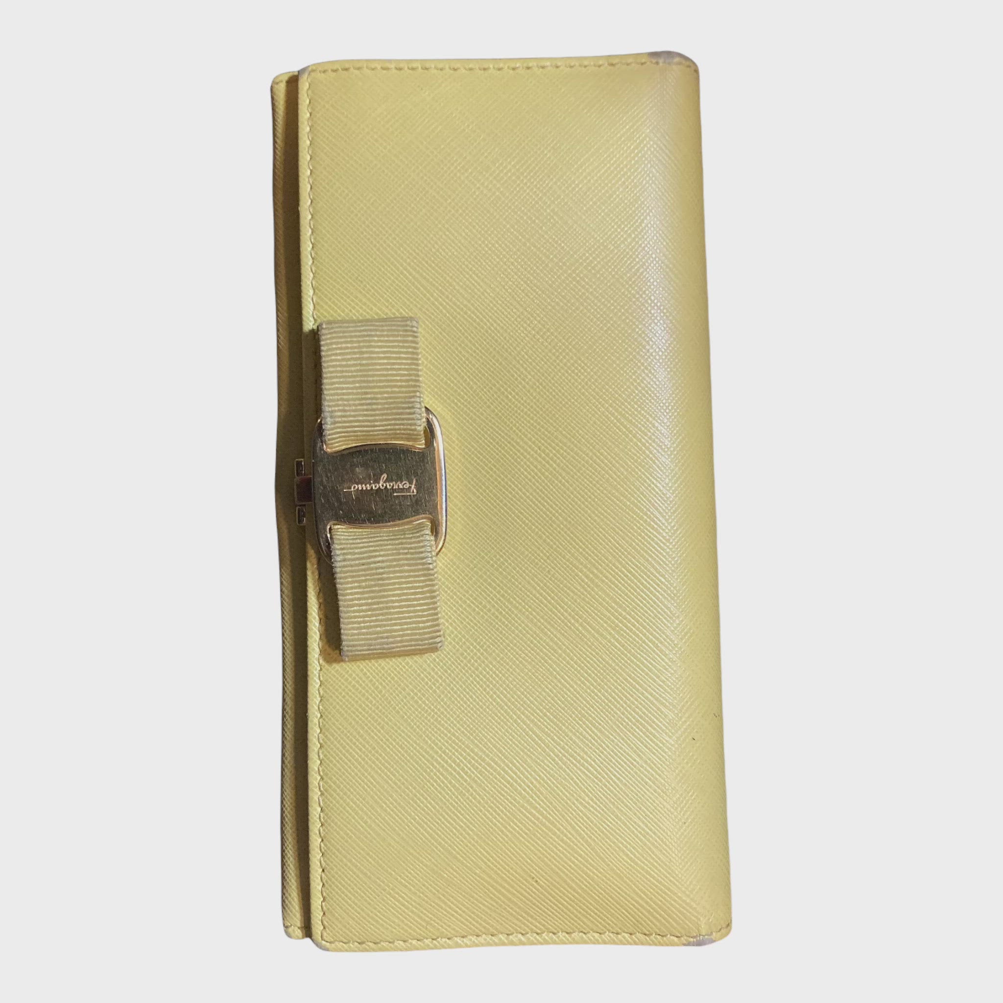 Salvatore Ferragamo Vara Bow Wallet, Yellow
