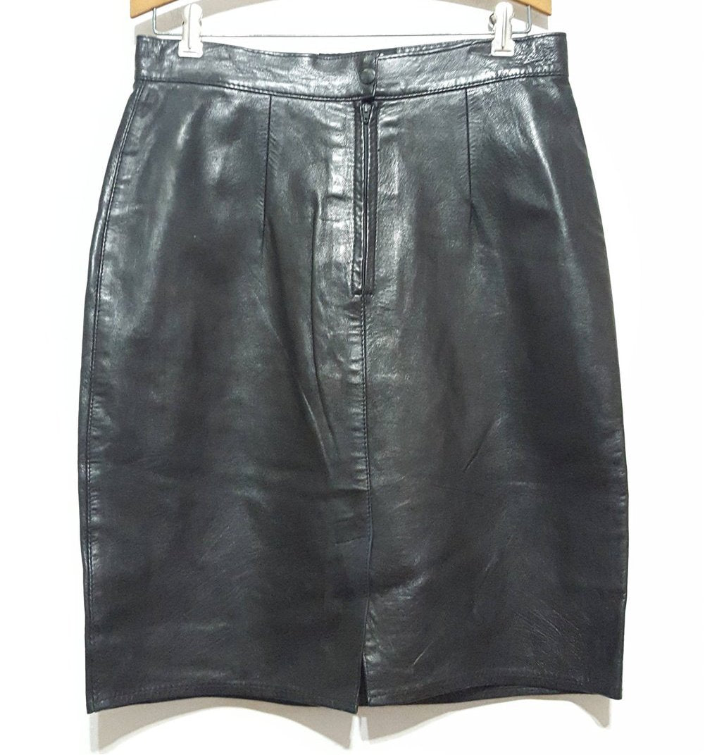 Mike Kurtis Paris Leather Pencil Skirt Vintage sz. 44 – Lucille Golden ...