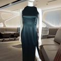 90's Vintage_Tahari_Dresses_Lucille Golden Vintage_Green_Cocktail_Dresses