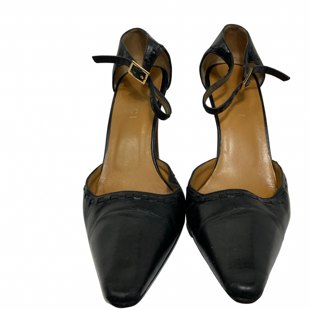 Vintage Gucci Ankle Wrap Pumps Size 7.5