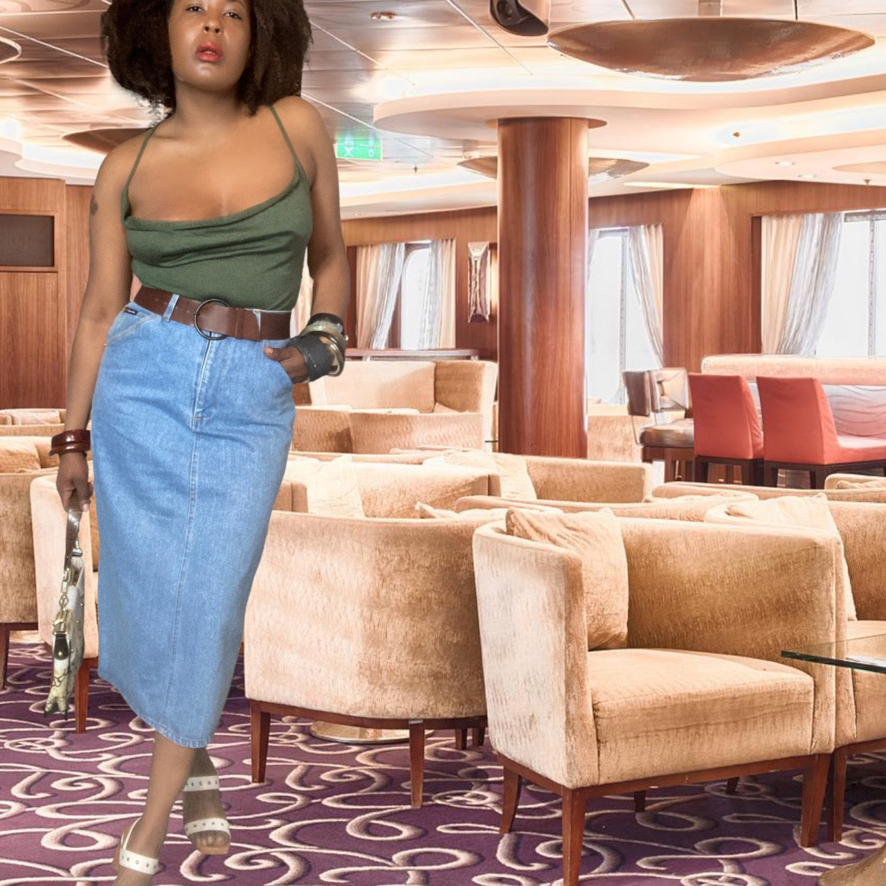 Vintage Bill Blass Cashmere Cowl Neck Camisole sz. M