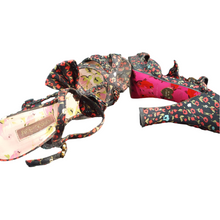 Load image into Gallery viewer, Betsy Johnson Satin  Floral Print Open Toe Heels sz. 7.5
