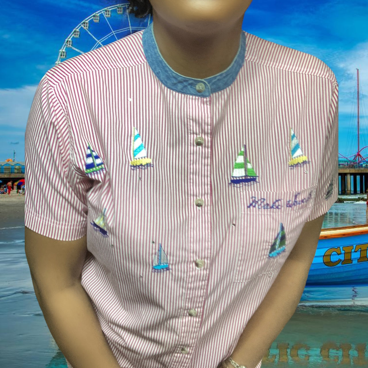 80s The Quaker Factory Shirt sz. M