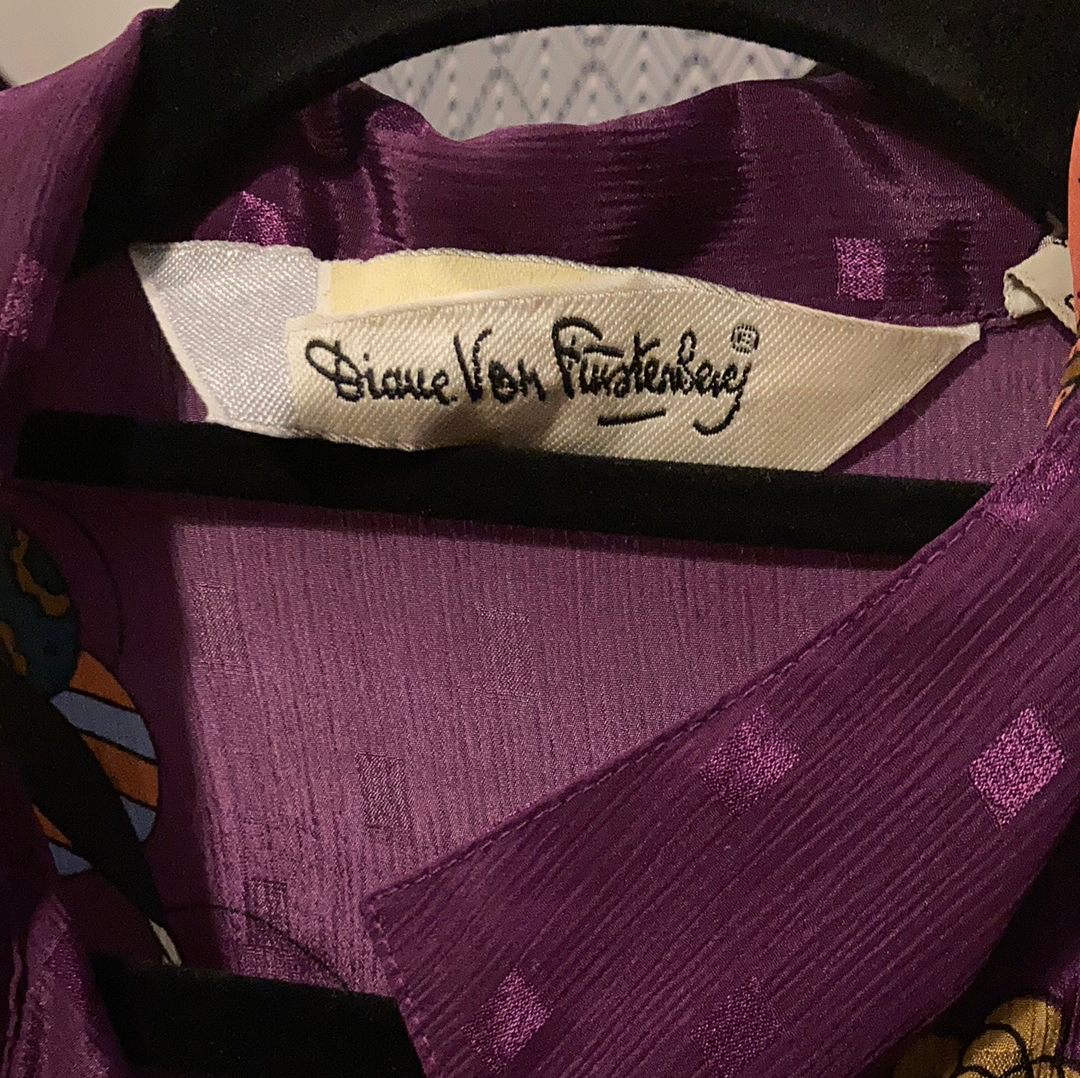 1970s Diane von Furstenberg Blouse Size M