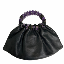 Load image into Gallery viewer, Taryn Nicole Leather Drawstring Gemstone Bag
