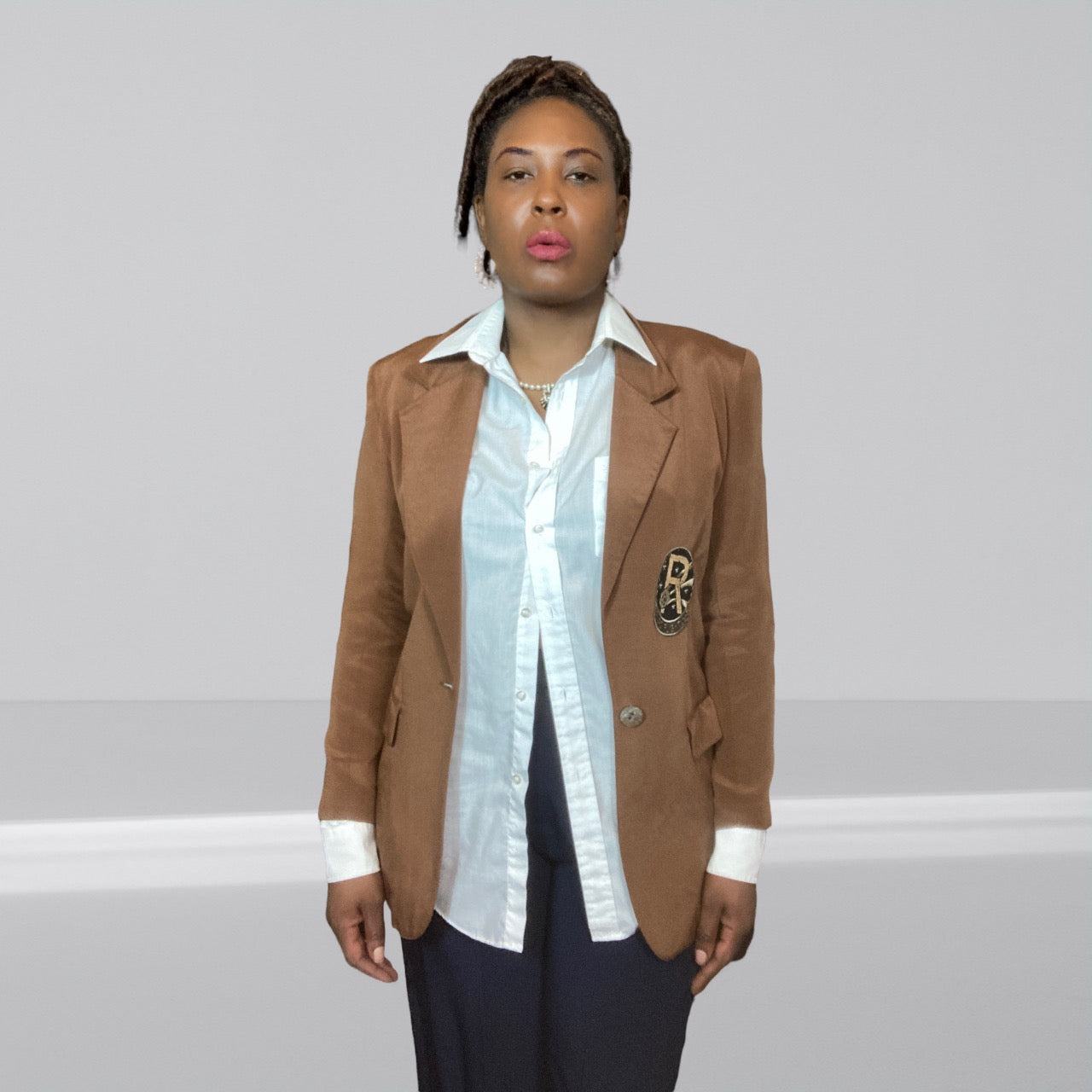 S.L Boutique ❌ Ralph Lauren Silk Boyfriend Blazer Size S
