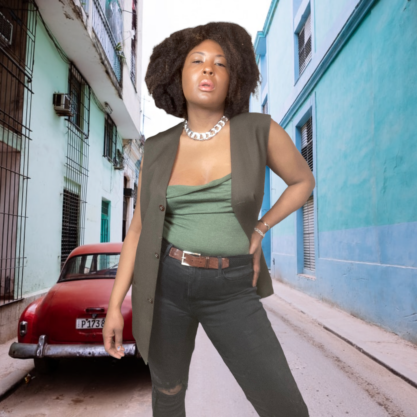 Vintage Bill Blass Cashmere Cowl Neck Camisole sz. M