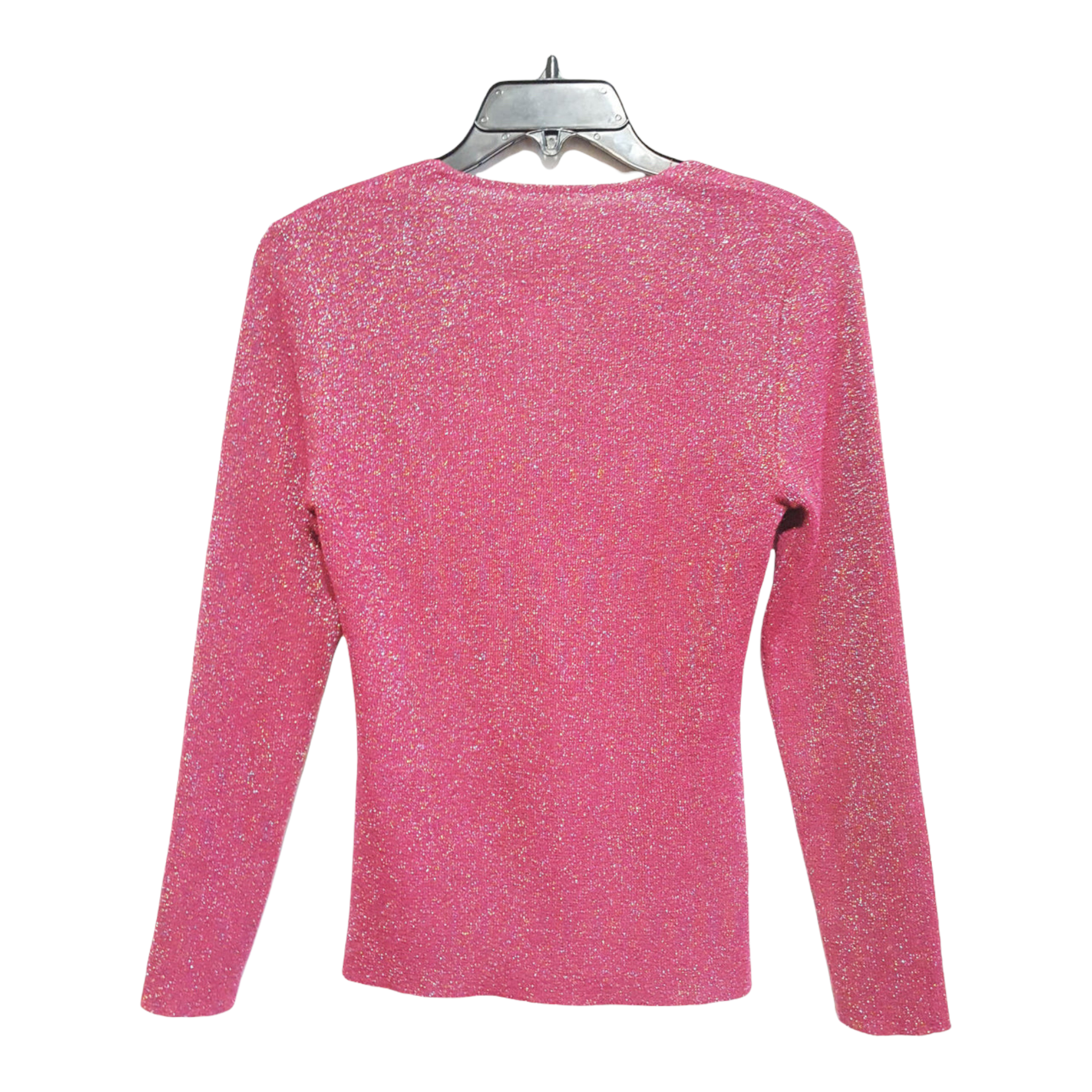 70s Metallic Knit Longsleeve Shirt Size Medium