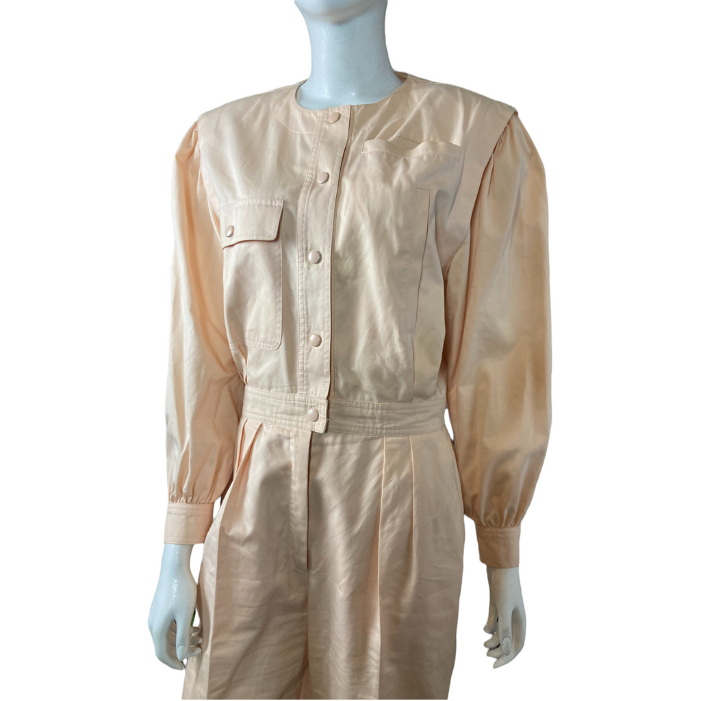 Vintage 80s Escada by SRB Pale Pink Jumpsuit