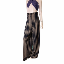 Load image into Gallery viewer, TopShop- Navy Pinstripe- Trousers- Recycled -Reimagined - Sustainable -Fashion- Lucille Golden Vintage