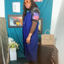 Load image into Gallery viewer, 80s Vintage Christian Dior Wool Coat Vest  Size M Peri Blue Color of the Year
